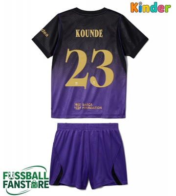 Barcelona Jules Kounde #23 Replik Auswärtstrikot Kinder 2026-27 Kurzarm (+ Kurze Hosen)